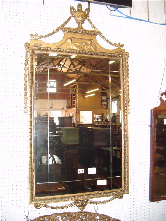 George III style gilt wall mirror